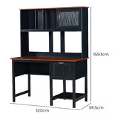 Corner Office Jex Study Desk with Hutch