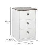 Corner Office Bronville 3 Drawer Storage Cabinet