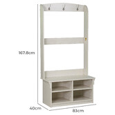 Corner Office Kinman 4 Shelf Hall Tree