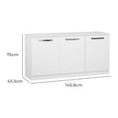 Corner Office Pomo 3 Door Sideboard Buffet