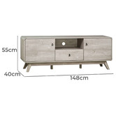 Corner Office Lars 2 Door Wooden Entertainment Unit
