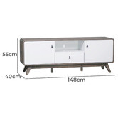 Corner Office Lars 2 Door Wooden Entertainment Unit
