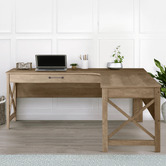 Corner Office Nell L-Shaped Desk with Mobile Pedestal