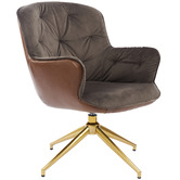Corner Office Arabella Velvet Swivel Armchair