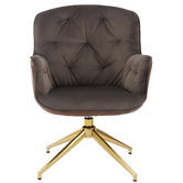 Corner Office Arabella Velvet Swivel Armchair
