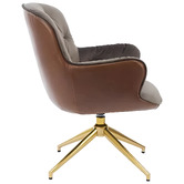 Corner Office Arabella Velvet Swivel Armchair