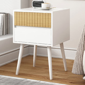 Corner Office White Laurent Bedside Table