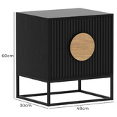 Corner Office Anallise 2 Drawer Bedside Table