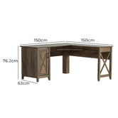 Corner Office Alexei L-Shaped Executive Desk