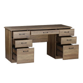 Corner Office Rustic Oak Dansea Executive Desk
