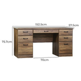 Corner Office Rustic Oak Dansea Executive Desk