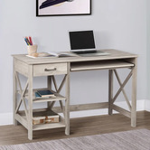 Corner Office Washed Grey Nancy Writing Desk