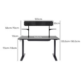 Corner Office Oliever Electric Sit &amp; Stand Desk with RGB Light