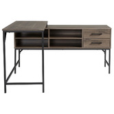 Corner Office Caleb L-Shaped Computer Desk
