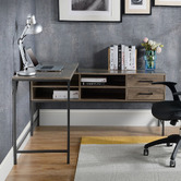 Corner Office Caleb L-Shaped Computer Desk