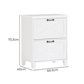 Corner Office Charon 2 Drawer Lateral Filing Cabinet