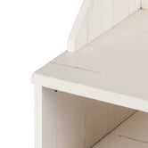 Corner Office Antique White Aster 6 Shelf Hall Tree