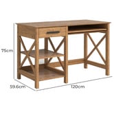 Corner Office Emmett 2 Shelf Desk