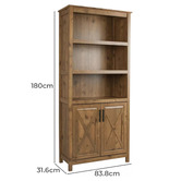 Corner Office Emmett 2 Door Bookshelf