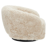 Corner Office Dancho Faux Sheepskin Swivel Armchair