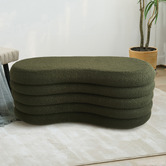Corner Office Andres Boucle Storage Ottoman Bench