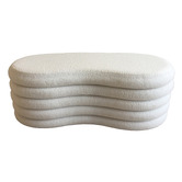 Corner Office Andres Boucle Storage Ottoman Bench