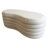 Corner Office Andres Boucle Storage Ottoman Bench