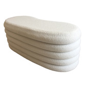 Corner Office Andres Boucle Storage Ottoman Bench