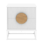Corner Office Anallise 2 Drawer Bedside Table