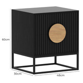 Corner Office Anallise 2 Drawer Bedside Table