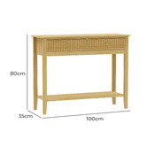 Corner Office Lana 2 Drawer Console Table