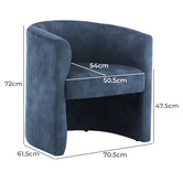 Corner Office Leilani Velvet Armchair