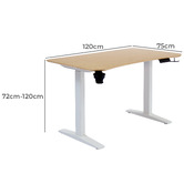 Corner Office Amell 120cm Electric Sit &amp; Stand Desk