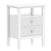 Corner Office Chelsea 2 Drawer Bedside Table