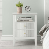 Corner Office Chelsea 2 Drawer Bedside Table