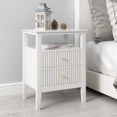 Corner Office Chelsea 2 Drawer Bedside Table