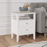 Corner Office Chelsea 2 Drawer Bedside Table