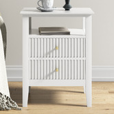 Corner Office Chelsea 2 Drawer Bedside Table