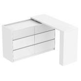 Corner Office Josiah 6 Drawer Chest with Extendable Desk
