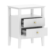 Corner Office Chelsea 2 Drawer Bedside Table