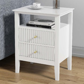 Corner Office Chelsea 2 Drawer Bedside Table