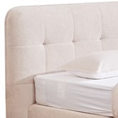 Corner Office Beige Alwen Boucle Queen Bed Frame
