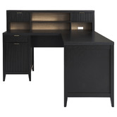Corner Office Rylee L-Shaped Desk with Hutch