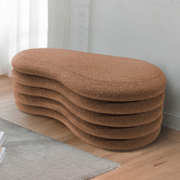 Corner Office Andres Boucle Storage Ottoman Bench