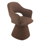 Corner Office Elowen Upholstered Swivel Dining Chair