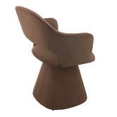 Corner Office Elowen Upholstered Swivel Dining Chair