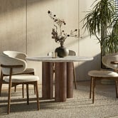 Corner Office 4 Seater Daniels Travertine Dining Table