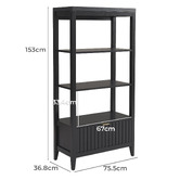 Corner Office Rylee Bookcase with Drawer