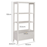 Corner Office Rylee Bookcase with Drawer