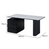 Corner Office Colton 3 Drawer Computer Desk